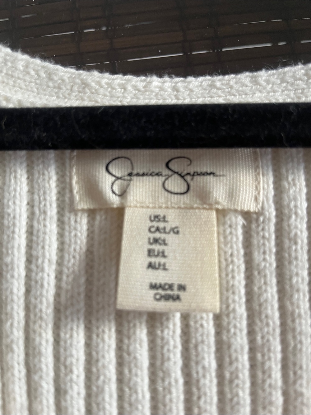 Joie Cream Ribbed Button-Front Knit Tank - Picture 3 of 4